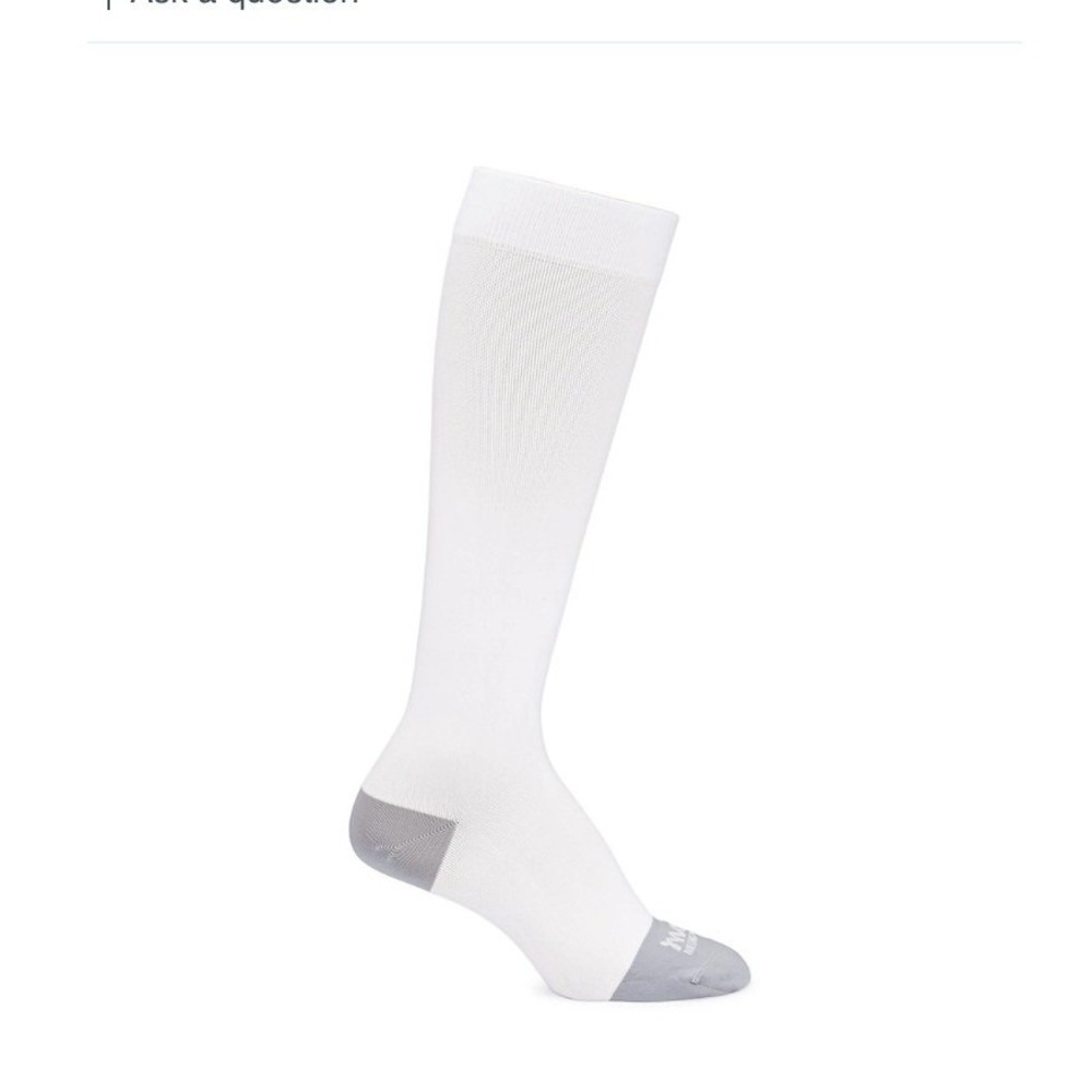 Motif Medical Maternity Compression Socks White/Gray Size‎ Medium